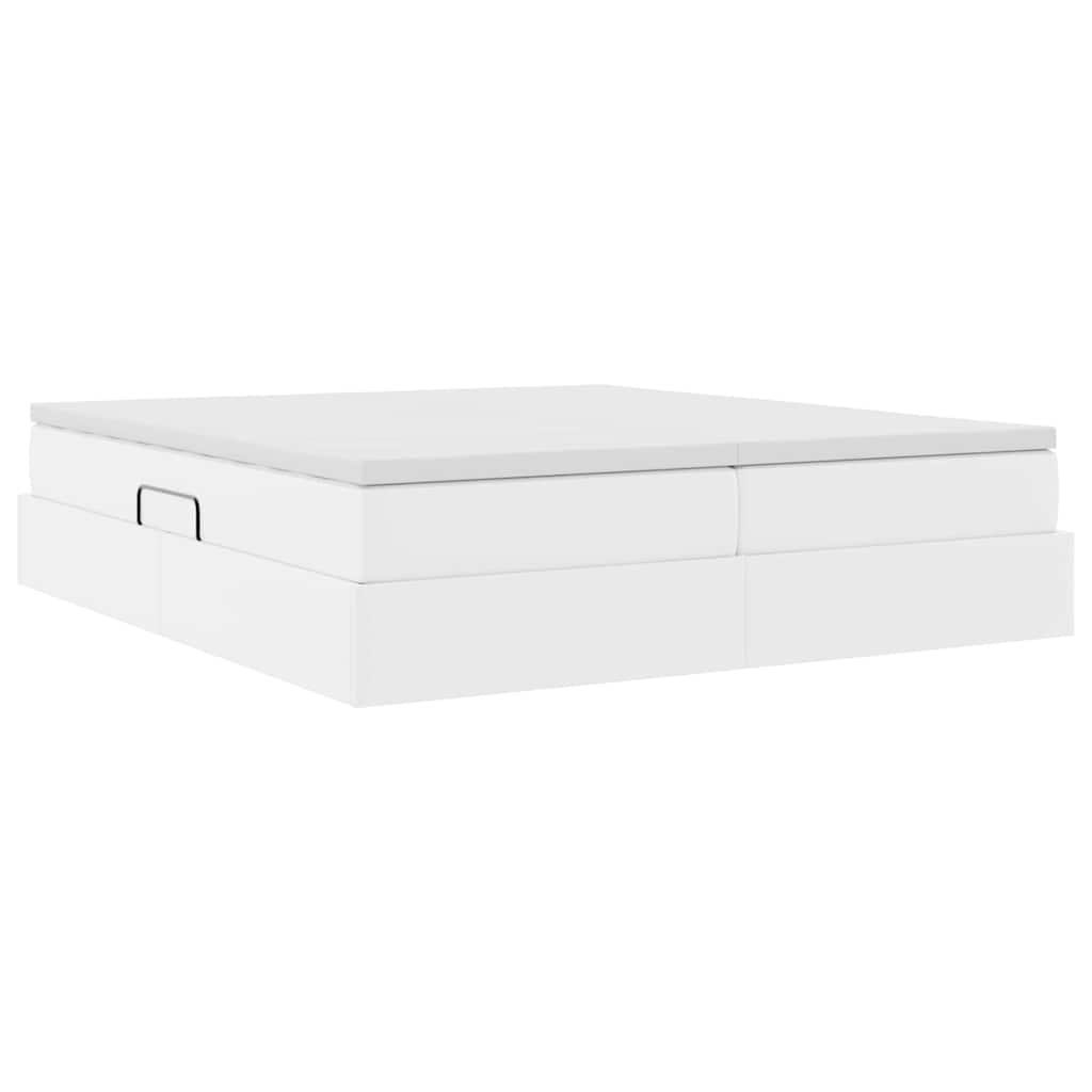 Opbergbed met matras met matras Wit 180 x 200 cm Nep Leer is nu te koop bij PeponiXL, paradijselijk wonen!