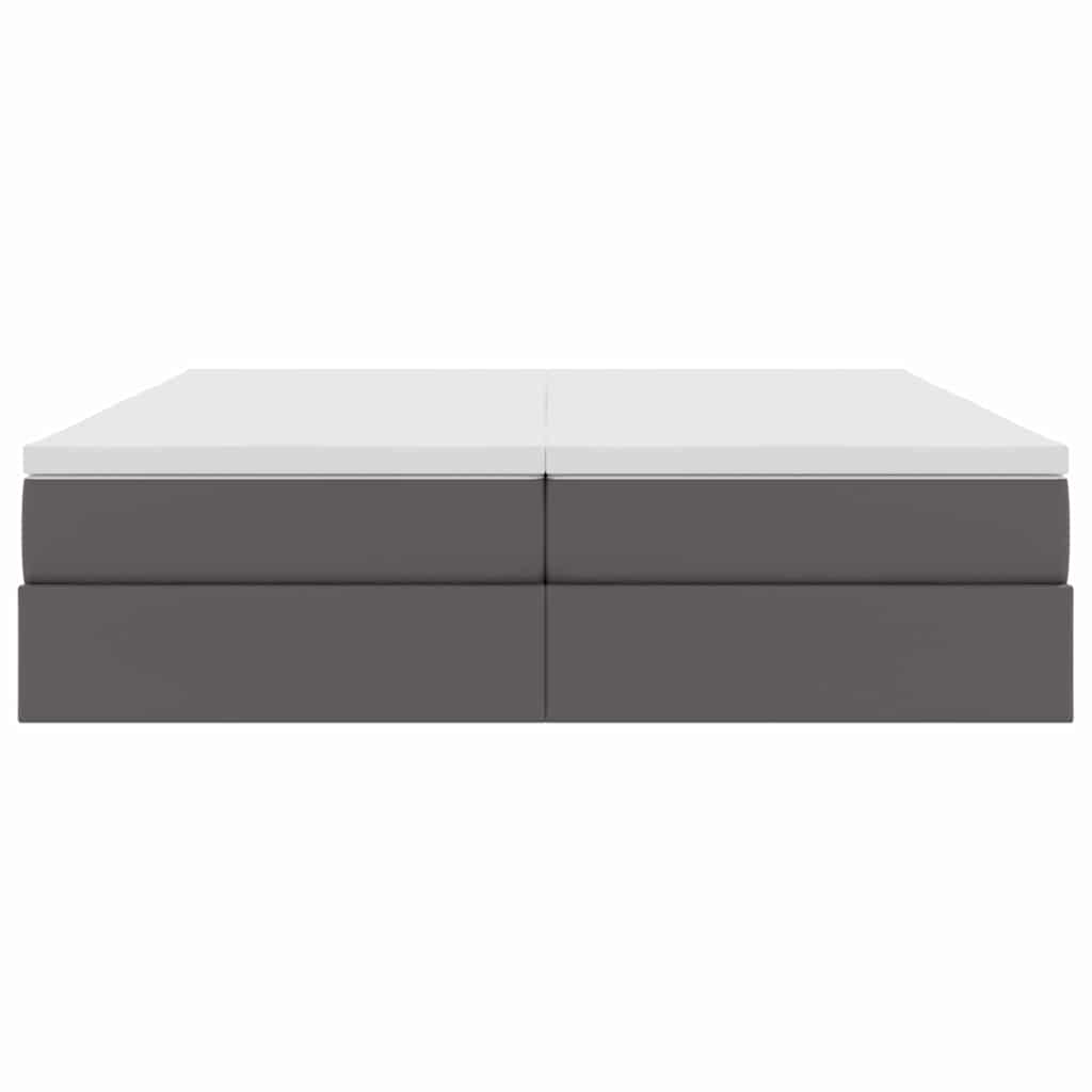 Opbergbed met matras met matras Grijs 180 x 200 cm Nep Leer is nu te koop bij PeponiXL, paradijselijk wonen!