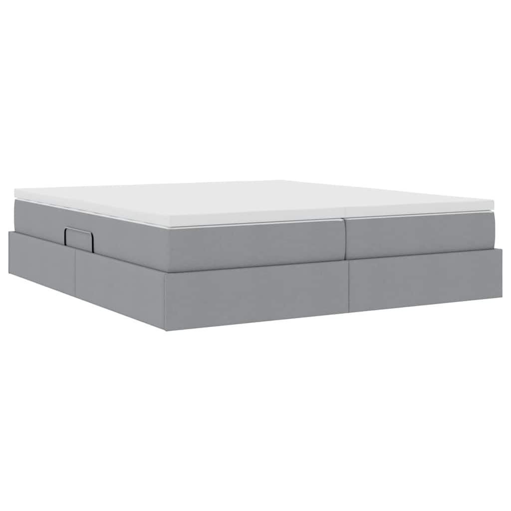 Opbergbed met matras Lichtgrijs 180 x 200 cm Polyester is nu te koop bij PeponiXL, paradijselijk wonen!