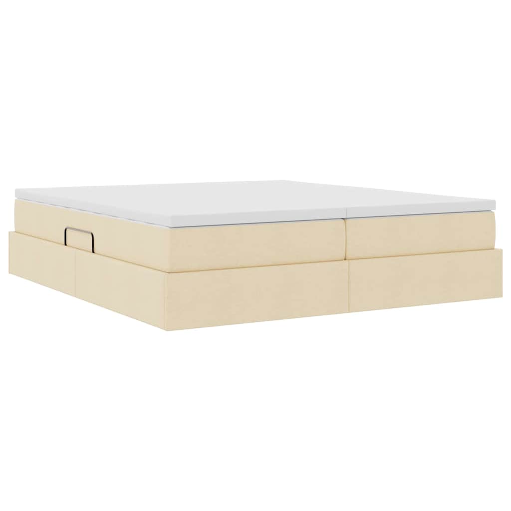 Opbergbed met matras met matras Crème 180 x 200 cm Polyester is nu te koop bij PeponiXL, paradijselijk wonen!