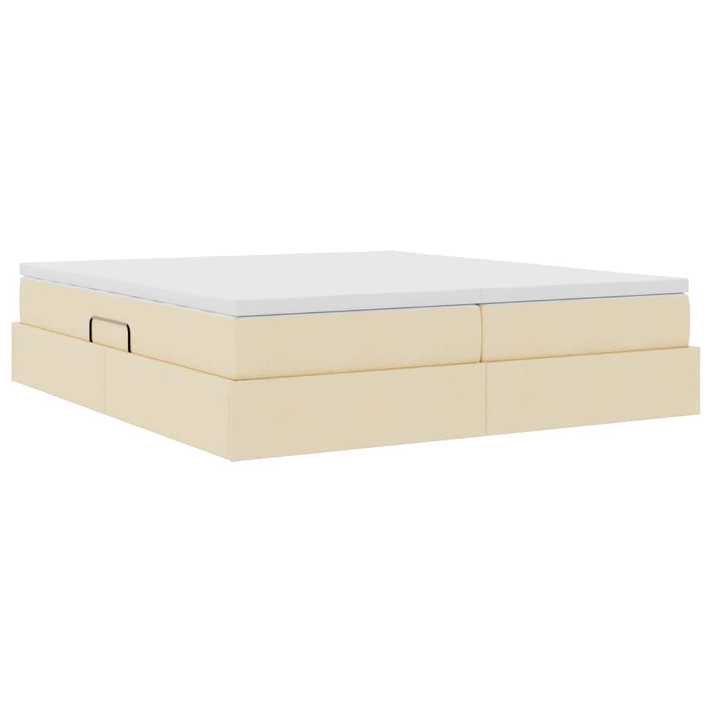 Opbergbed met matras met matras Crème 180 x 200 cm Polyester is nu te koop bij PeponiXL, paradijselijk wonen!