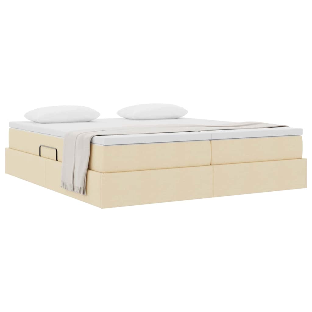 Opbergbed met matras met matras Crème 180 x 200 cm Polyester is nu te koop bij PeponiXL, paradijselijk wonen!