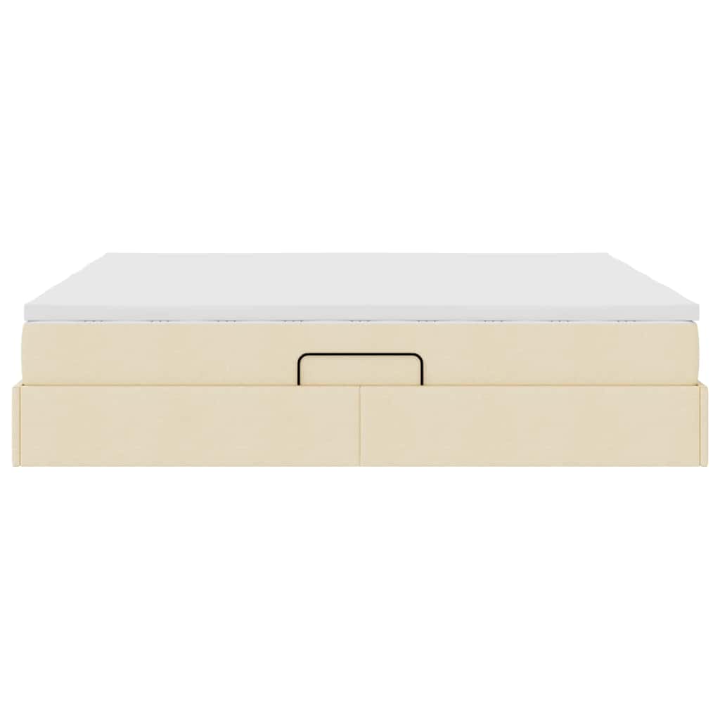 Opbergbed met matras met matras Crème 180 x 200 cm Polyester is nu te koop bij PeponiXL, paradijselijk wonen!