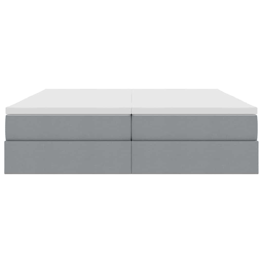 Opbergbed met matras Lichtgrijs 200 x 200 cm Polyester is nu te koop bij PeponiXL, paradijselijk wonen!
