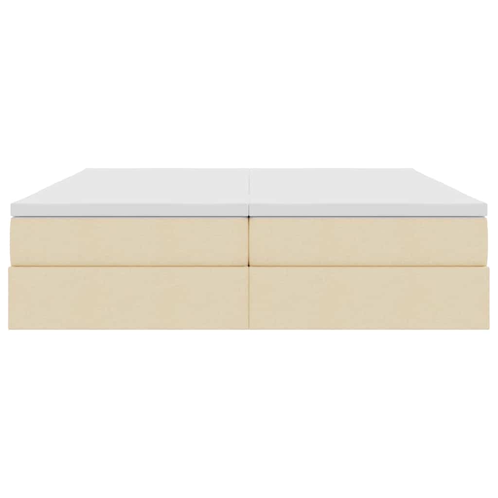 Opbergbed met matras met matras Crème 200 x 200 cm Polyester is nu te koop bij PeponiXL, paradijselijk wonen!