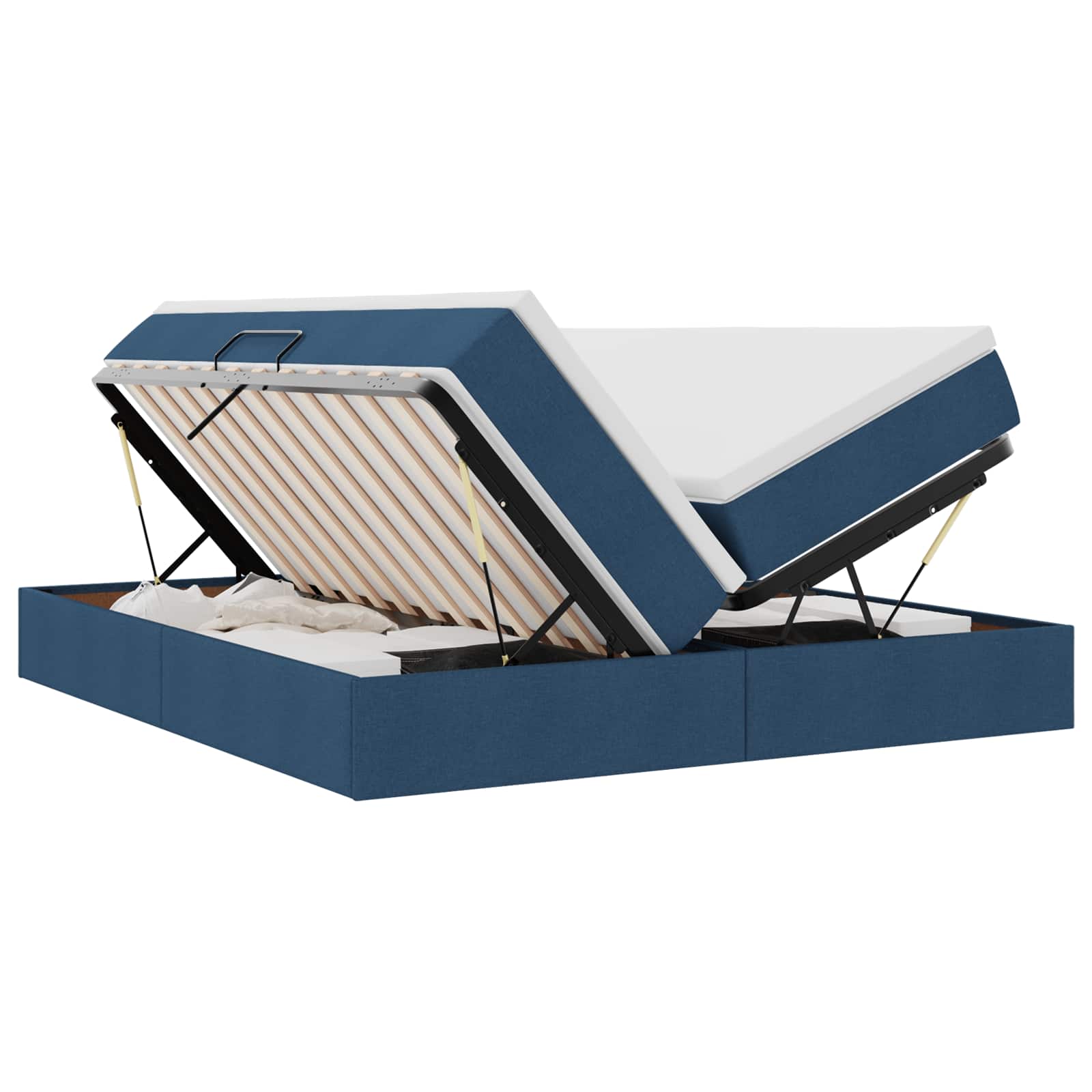 Opbergbed met matras met matras Blauw 200 x 200 cm Polyester is nu te koop bij PeponiXL, paradijselijk wonen!