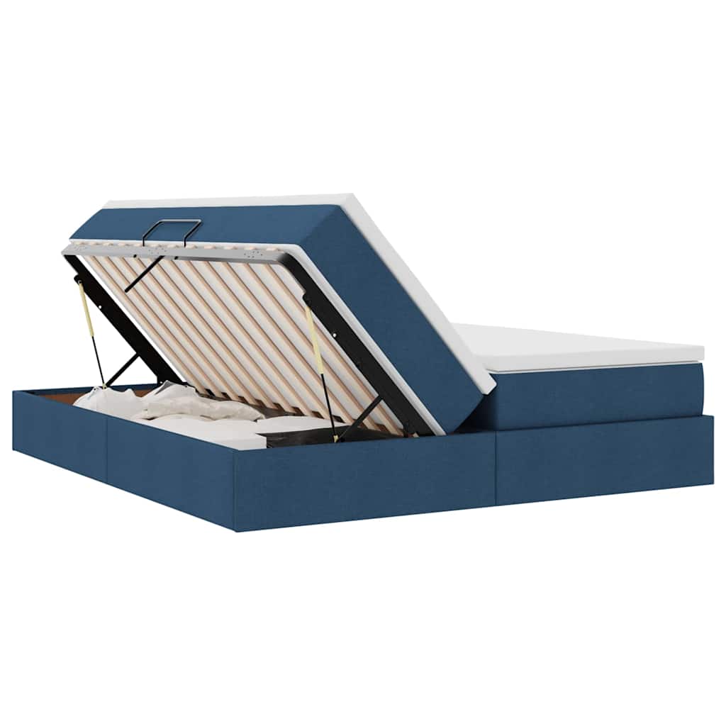Opbergbed met matras met matras Blauw 200 x 200 cm Polyester is nu te koop bij PeponiXL, paradijselijk wonen!