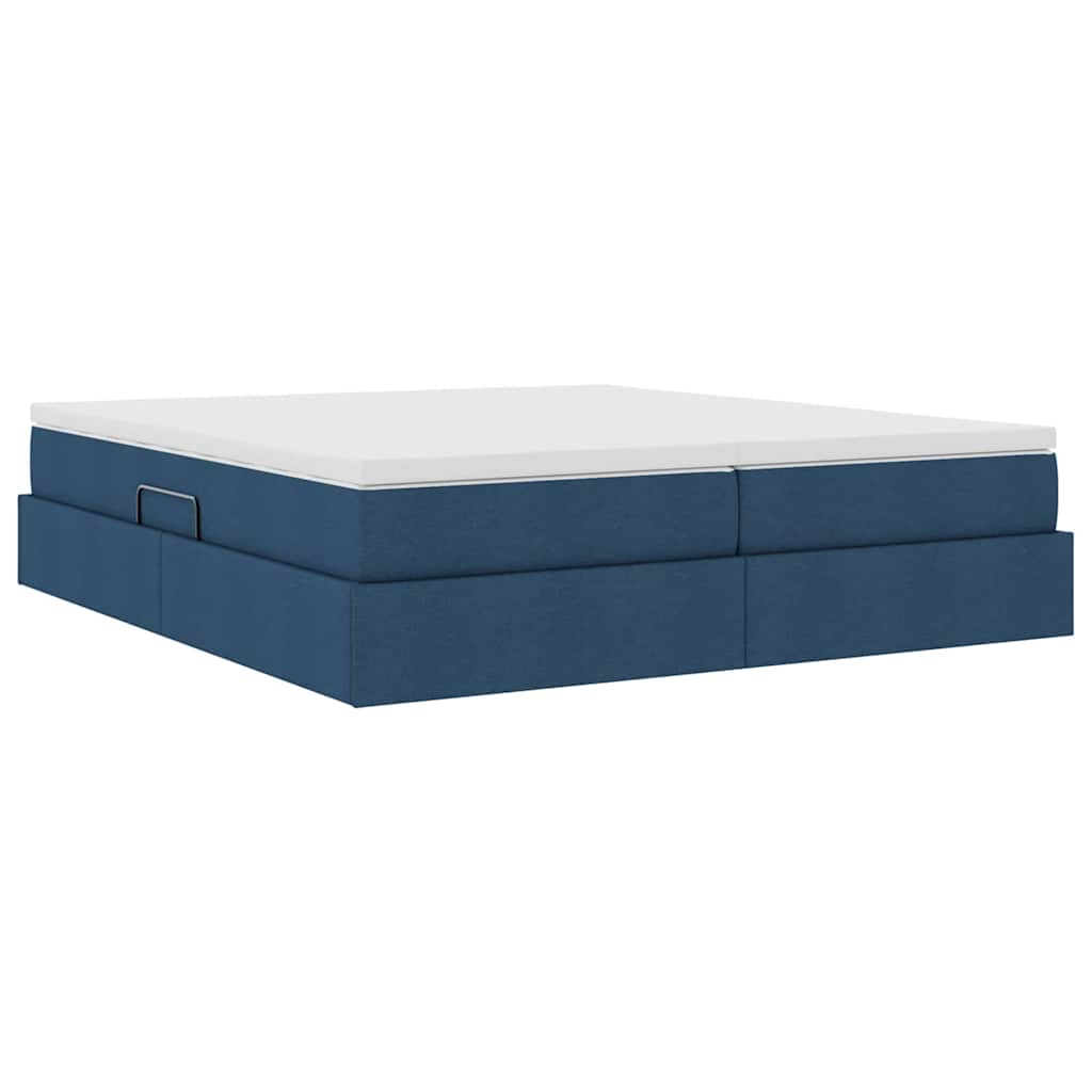Opbergbed met matras met matras Blauw 200 x 200 cm Polyester is nu te koop bij PeponiXL, paradijselijk wonen!