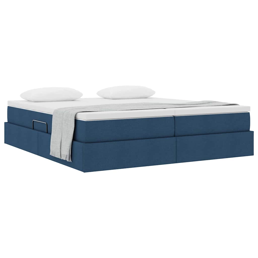 Opbergbed met matras met matras Blauw 200 x 200 cm Polyester is nu te koop bij PeponiXL, paradijselijk wonen!