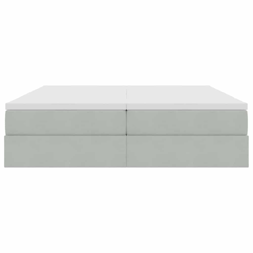 Opbergbed met matras met matras Lichtgrijs 180 x 200 cm Fluweel is nu te koop bij PeponiXL, paradijselijk wonen!