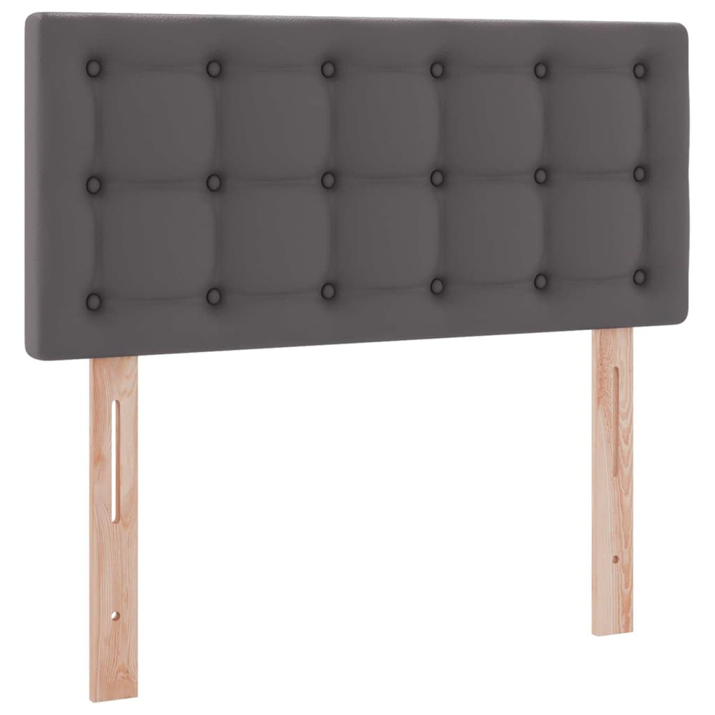 Opslag bed met matras met matras Grijs 100 x 200 cm Nep Leer is nu te koop bij PeponiXL, paradijselijk wonen!