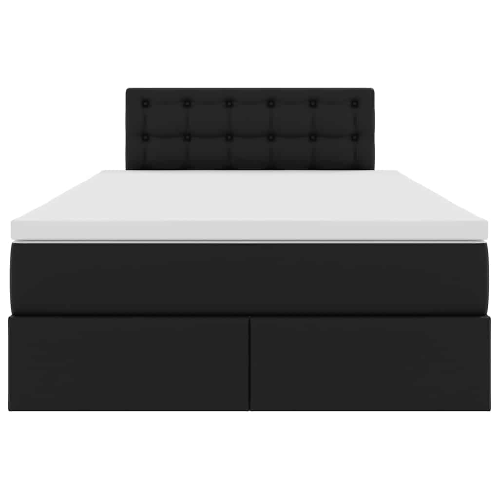 Opslag bed met matras met matras Zwart 120 x 190 cm Nep Leer is nu te koop bij PeponiXL, paradijselijk wonen!