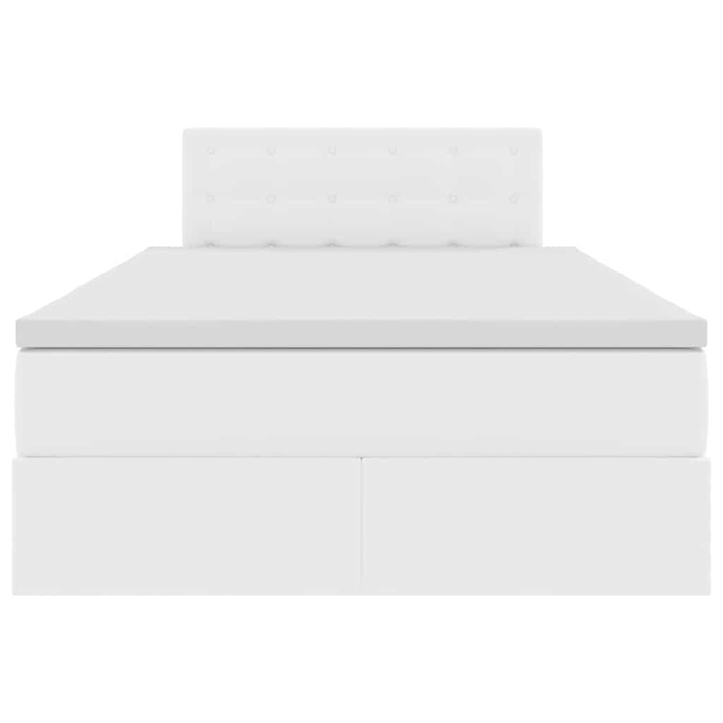 Opslag bed met matras met matras Puur Wit 120 x 200 cm Nep Leer is nu te koop bij PeponiXL, paradijselijk wonen!