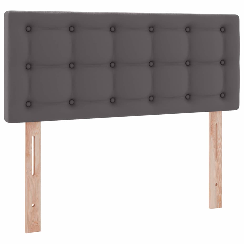 Opslag bed met matras met matras Grijs 120 x 200 cm Nep Leer is nu te koop bij PeponiXL, paradijselijk wonen!
