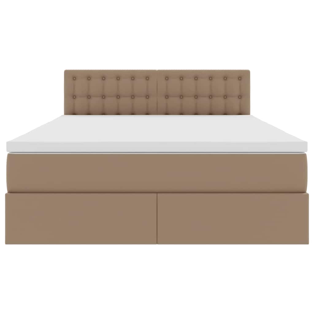 Opslag bed met matras Cappuccino 140 x 190 cm Nep Leer is nu te koop bij PeponiXL, paradijselijk wonen!