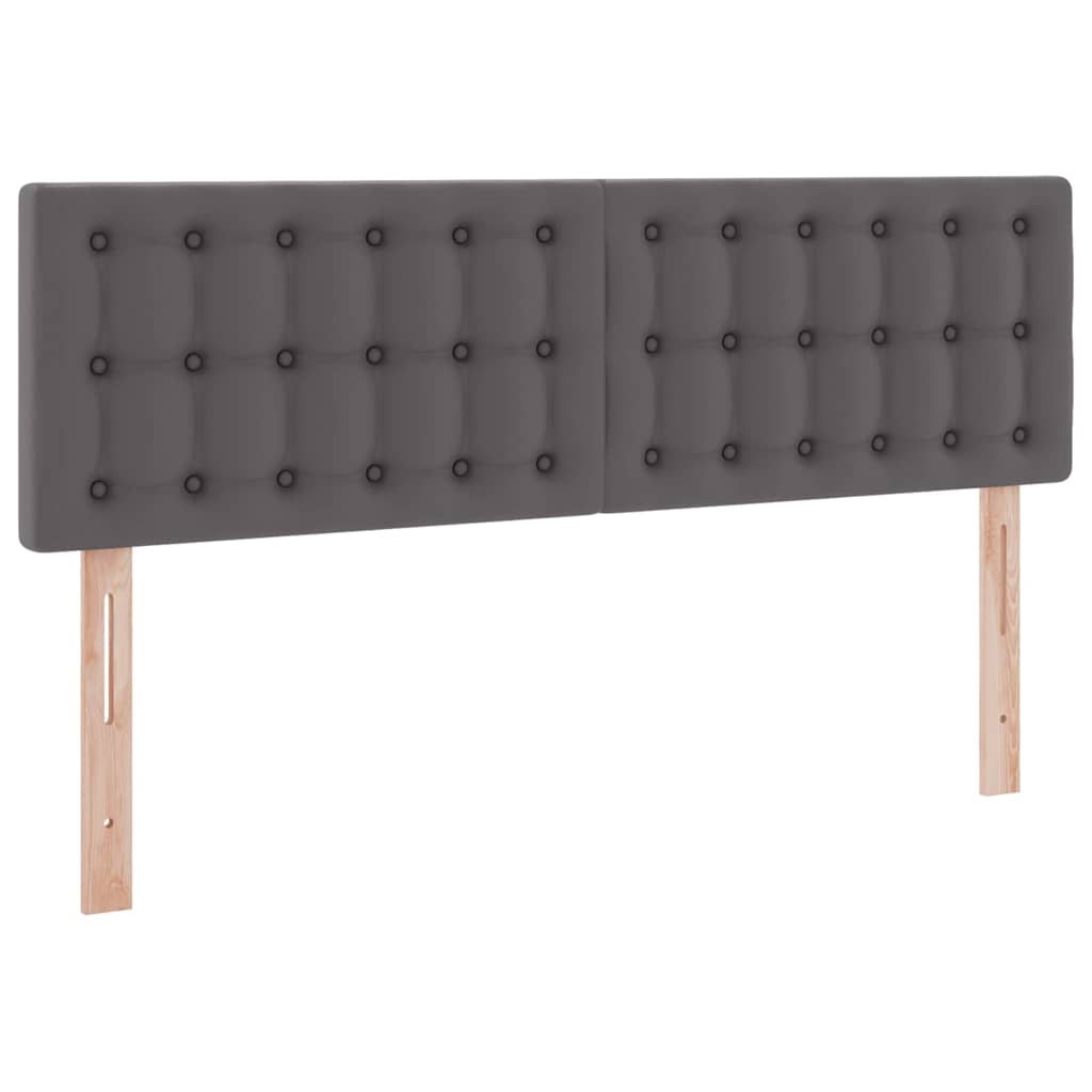 Opslag bed met matras met matras Grijs 140 x 200 cm Nep Leer is nu te koop bij PeponiXL, paradijselijk wonen!