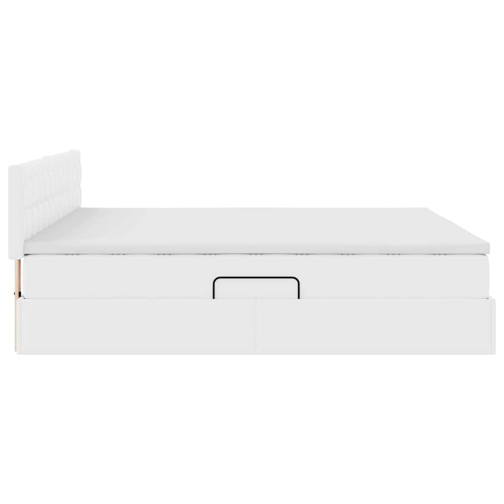 Opslag bed met matras met matras Puur Wit 180 x 200 cm Nep Leer is nu te koop bij PeponiXL, paradijselijk wonen!