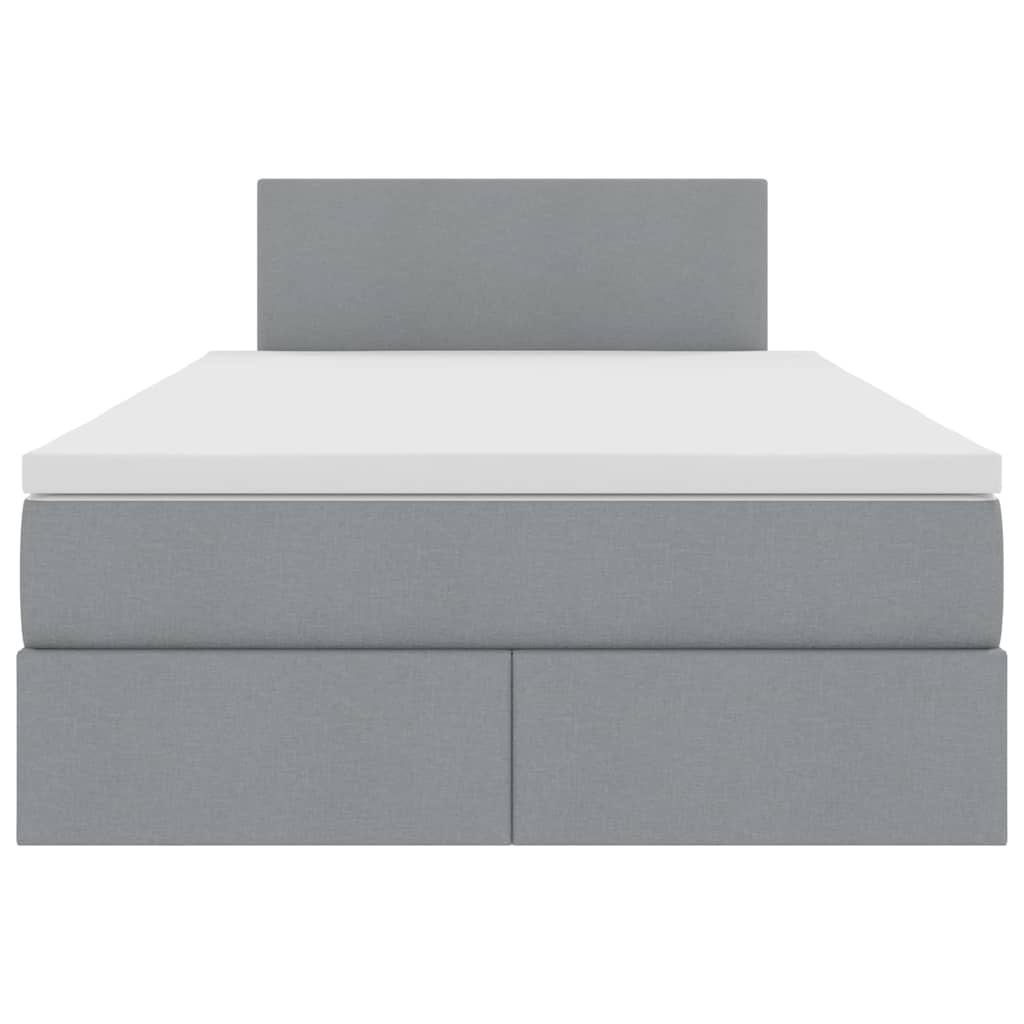 Opbergbed met matras Lichtgrijs 120 x 200 cm Bewerkt hout is nu te koop bij PeponiXL, paradijselijk wonen!