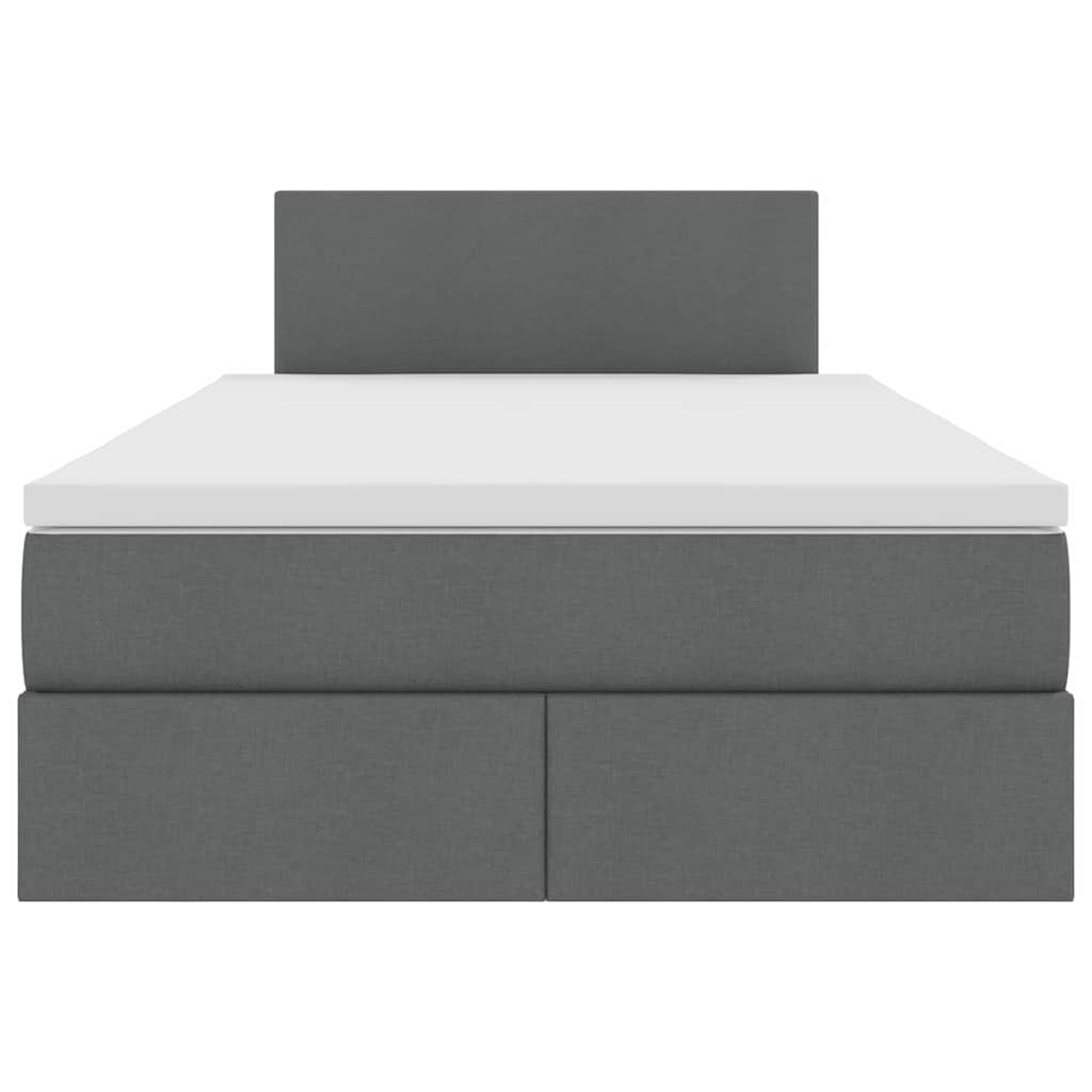 Opbergbed met matras Donkergrijs 120 x 200 cm Bewerkt hout is nu te koop bij PeponiXL, paradijselijk wonen!