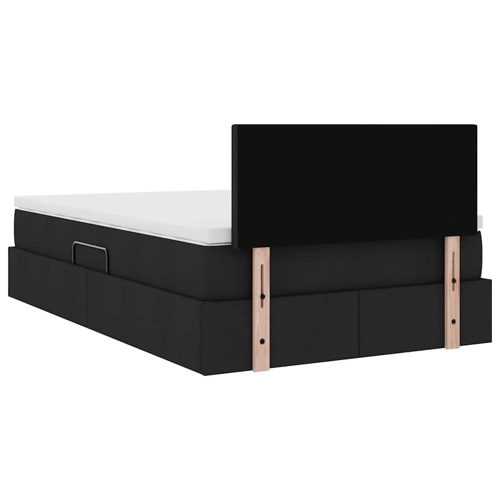 Opbergbed met matras met matras Zwart 120 x 200 cm Bewerkt hout is nu te koop bij PeponiXL, paradijselijk wonen!