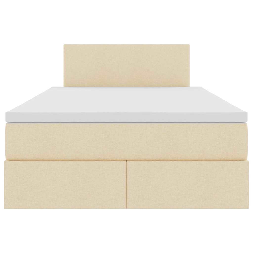 Opbergbed met matras met matras Crème 120 x 200 cm Bewerkt hout is nu te koop bij PeponiXL, paradijselijk wonen!
