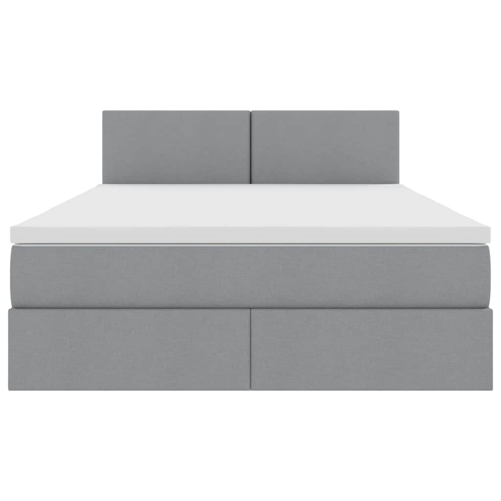 Opbergbed met matras Lichtgrijs 140 x 190 cm Bewerkt hout is nu te koop bij PeponiXL, paradijselijk wonen!