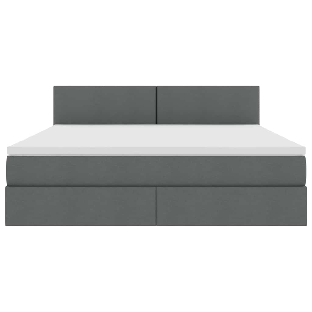Opbergbed met matras Donkergrijs 160 x 200 cm Bewerkt hout is nu te koop bij PeponiXL, paradijselijk wonen!