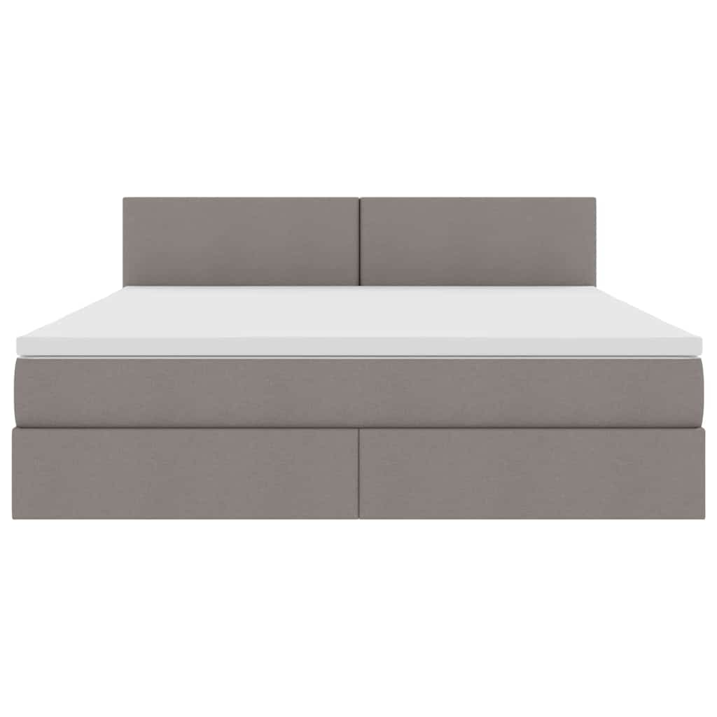 Opbergbed met matras met matras Taupe 180 x 200 cm Bewerkt hout is nu te koop bij PeponiXL, paradijselijk wonen!