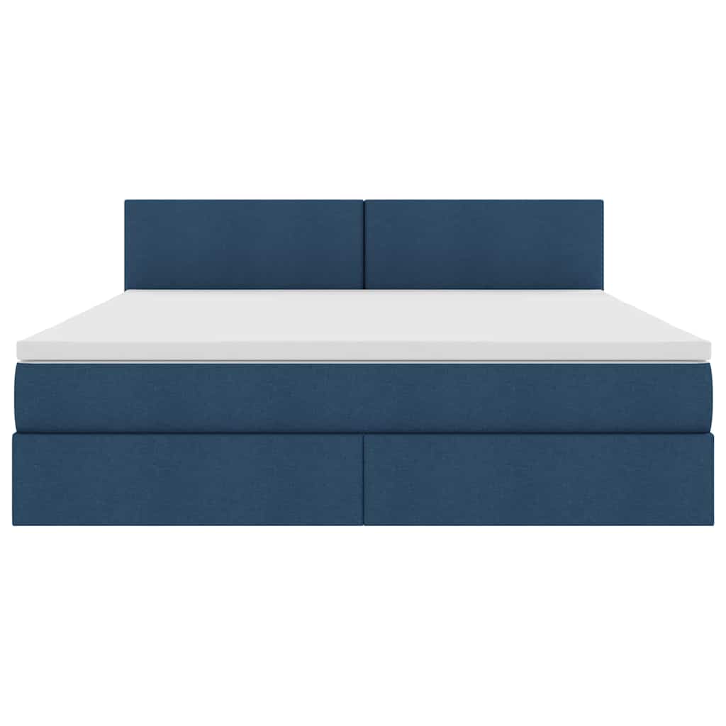 Opbergbed met matras met matras Blauw 180 x 200 cm Bewerkt hout is nu te koop bij PeponiXL, paradijselijk wonen!