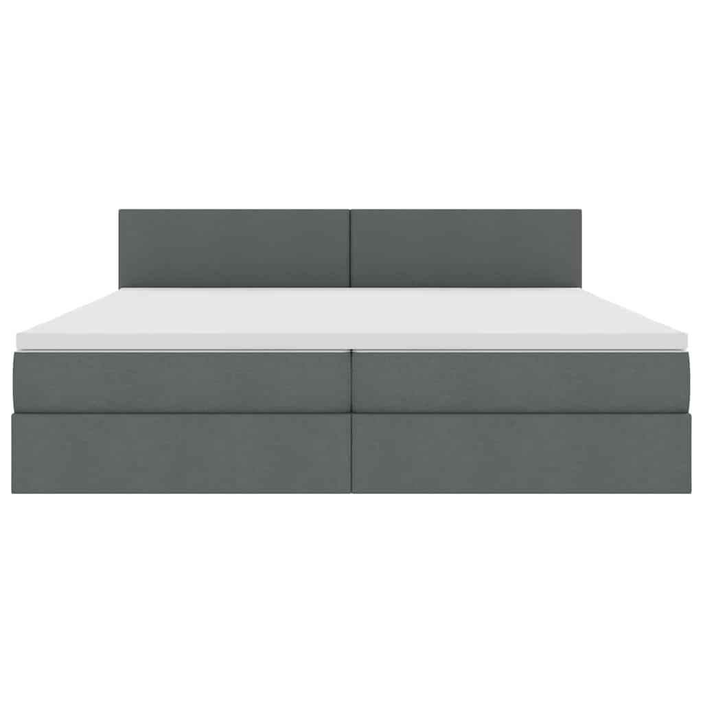 Opbergbed met matras Donkergrijs 200 x 200 cm Bewerkt hout is nu te koop bij PeponiXL, paradijselijk wonen!