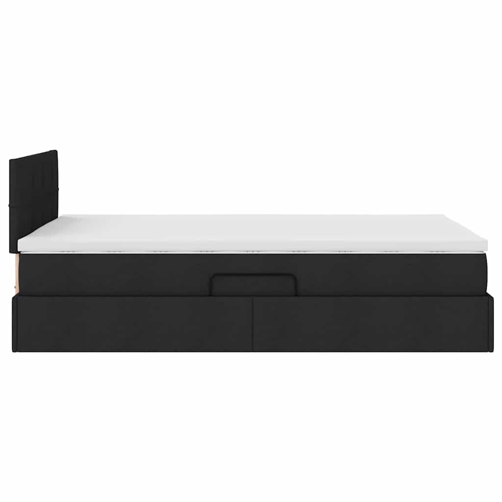 Opbergbed met matras met matras Zwart 120 x 190 cm Bewerkt hout is nu te koop bij PeponiXL, paradijselijk wonen!