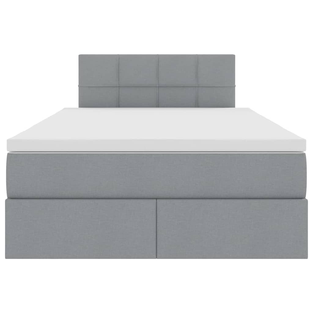Opbergbed met matras Lichtgrijs 120 x 200 cm Bewerkt hout is nu te koop bij PeponiXL, paradijselijk wonen!
