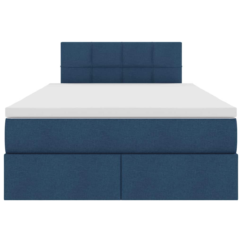 Opbergbed met matras met matras Blauw 120 x 200 cm Bewerkt hout is nu te koop bij PeponiXL, paradijselijk wonen!