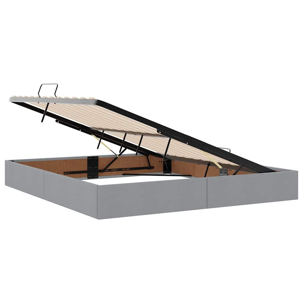 Opbergbed met matras Lichtgrijs 160 x 200 cm Bewerkt hout is nu te koop bij PeponiXL, paradijselijk wonen!