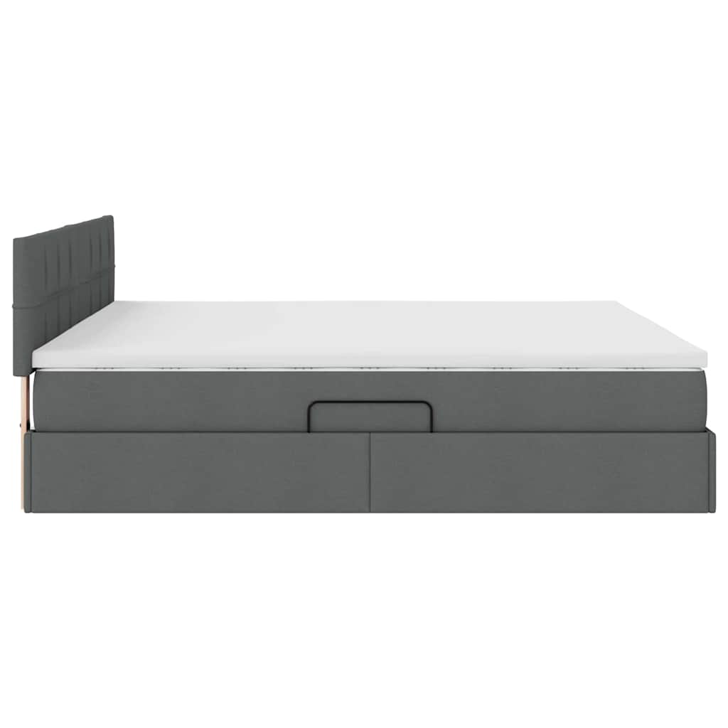 Opbergbed met matras Donkergrijs 180 x 200 cm Bewerkt hout is nu te koop bij PeponiXL, paradijselijk wonen!