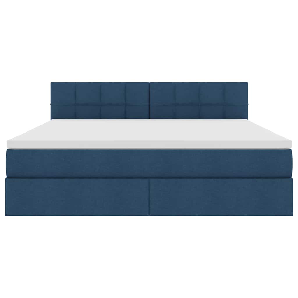 Opbergbed met matras met matras Blauw 180 x 200 cm Bewerkt hout is nu te koop bij PeponiXL, paradijselijk wonen!