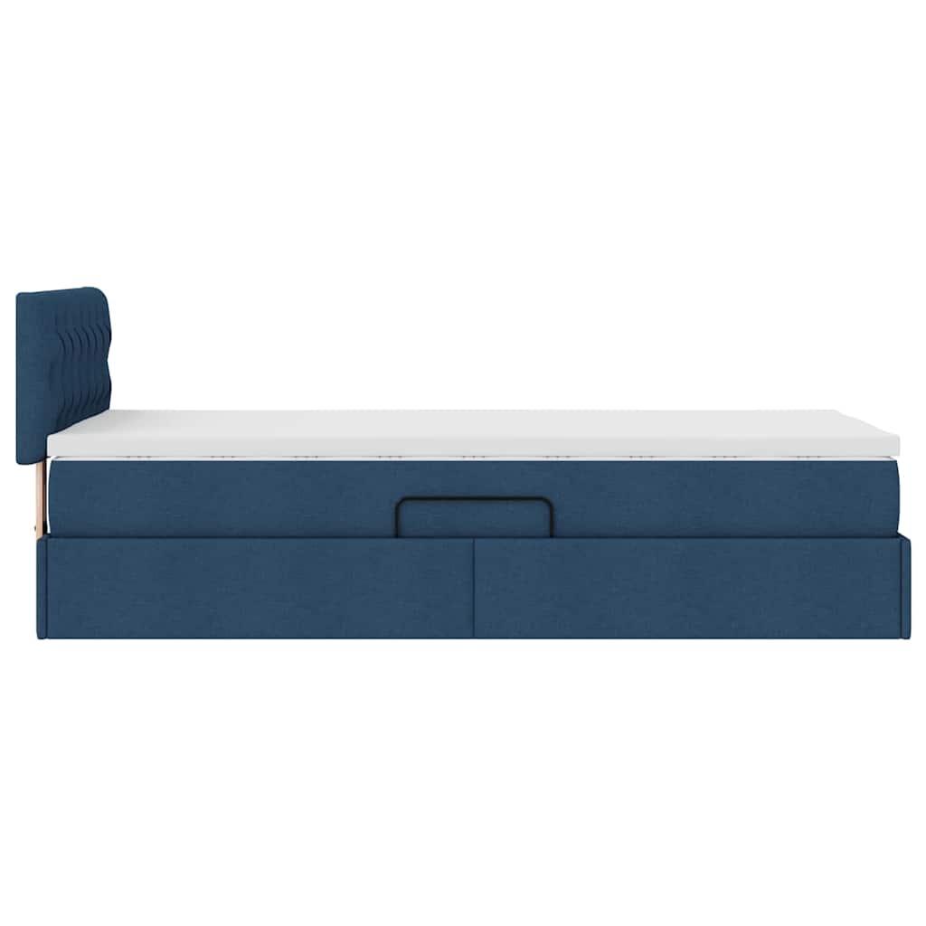 Opbergbed met matras met opslag Blauw 90 x 190 cm Bewerkt hout is nu te koop bij PeponiXL, paradijselijk wonen!