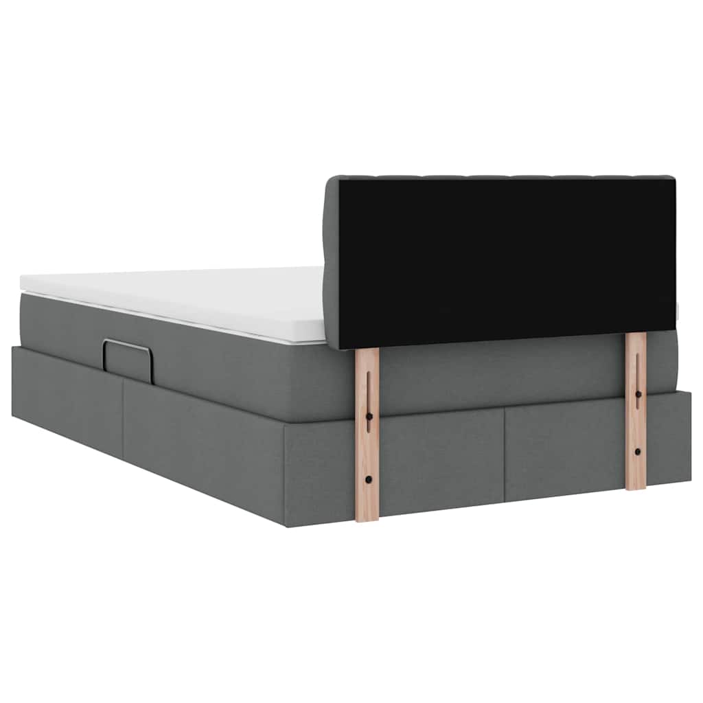 Opbergbed met matras Donkergrijs 120 x 200 cm Bewerkt hout is nu te koop bij PeponiXL, paradijselijk wonen!