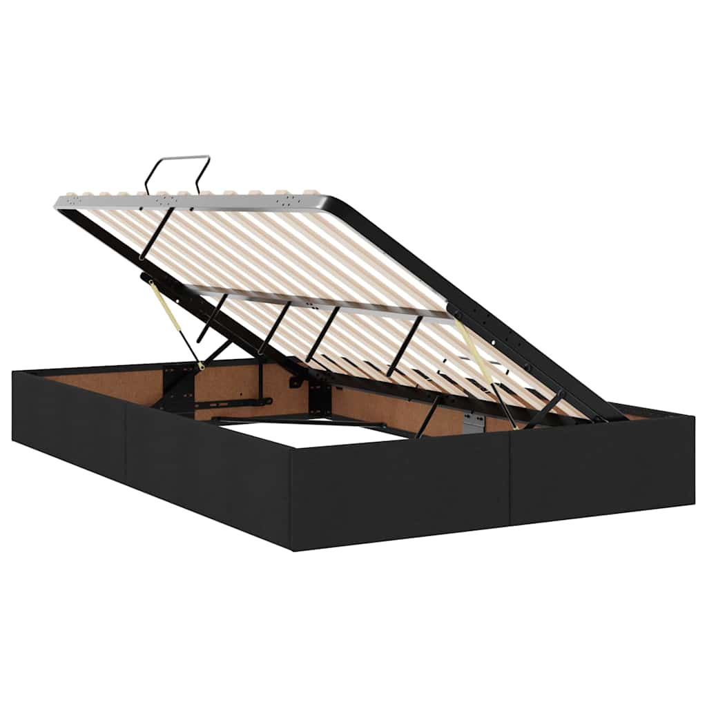 Opbergbed met matras met matras Zwart 120 x 200 cm Bewerkt hout is nu te koop bij PeponiXL, paradijselijk wonen!