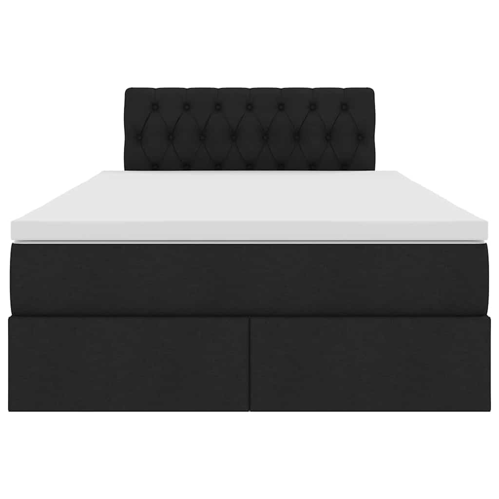Opbergbed met matras met matras Zwart 120 x 200 cm Bewerkt hout is nu te koop bij PeponiXL, paradijselijk wonen!