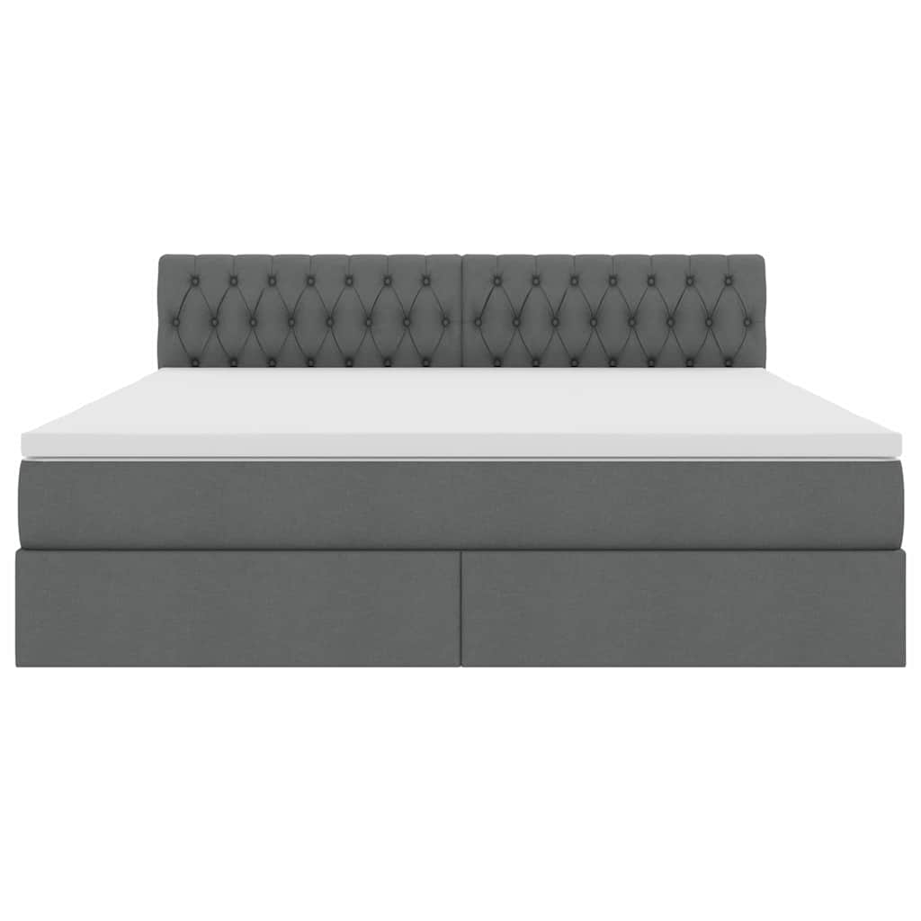 Opbergbed met matras Donkergrijs 180 x 200 cm Bewerkt hout is nu te koop bij PeponiXL, paradijselijk wonen!