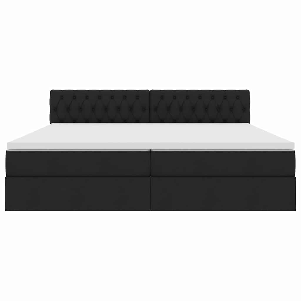 Opbergbed met matras met matras Zwart 200 x 200 cm Bewerkt hout is nu te koop bij PeponiXL, paradijselijk wonen!