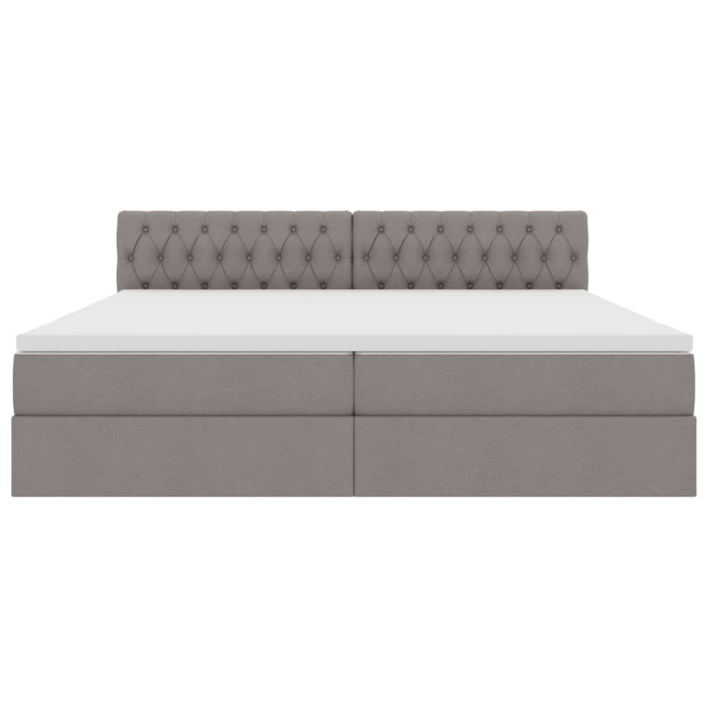 Opbergbed met matras met matras Taupe 200 x 200 cm Bewerkt hout is nu te koop bij PeponiXL, paradijselijk wonen!