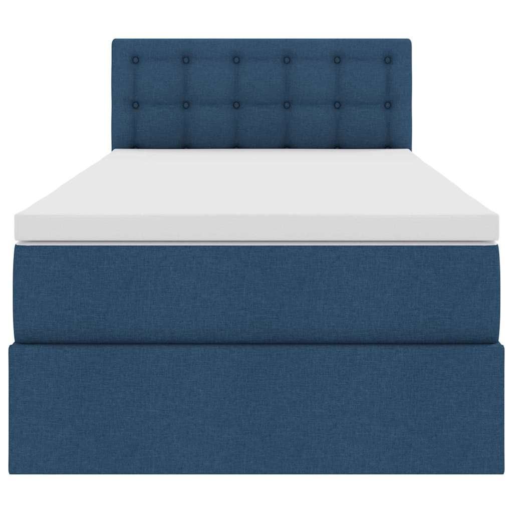 Opbergbed met matras met opslag Blauw 90 x 190 cm Bewerkt hout is nu te koop bij PeponiXL, paradijselijk wonen!