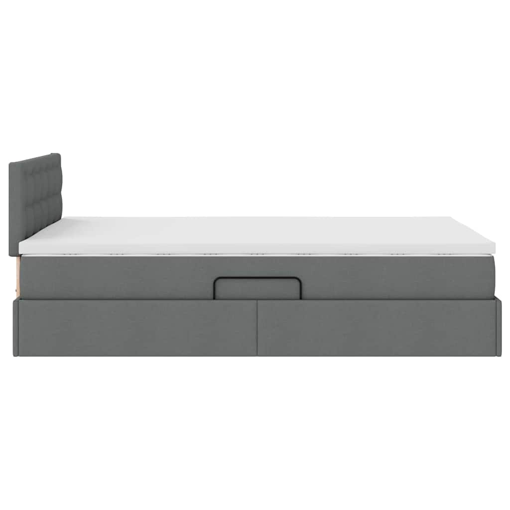 Opbergbed met matras Donkergrijs 120 x 190 cm Bewerkt hout is nu te koop bij PeponiXL, paradijselijk wonen!
