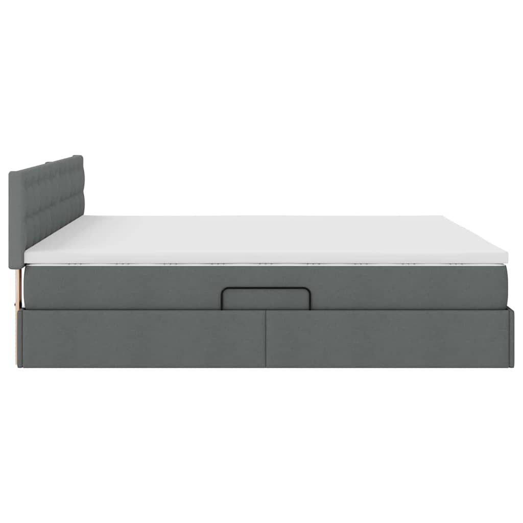 Opbergbed met matras Donkergrijs 160 x 200 cm Bewerkt hout is nu te koop bij PeponiXL, paradijselijk wonen!