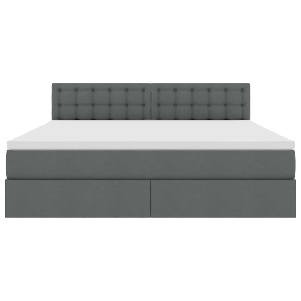 Opbergbed met matras Donkergrijs 180 x 200 cm Bewerkt hout is nu te koop bij PeponiXL, paradijselijk wonen!