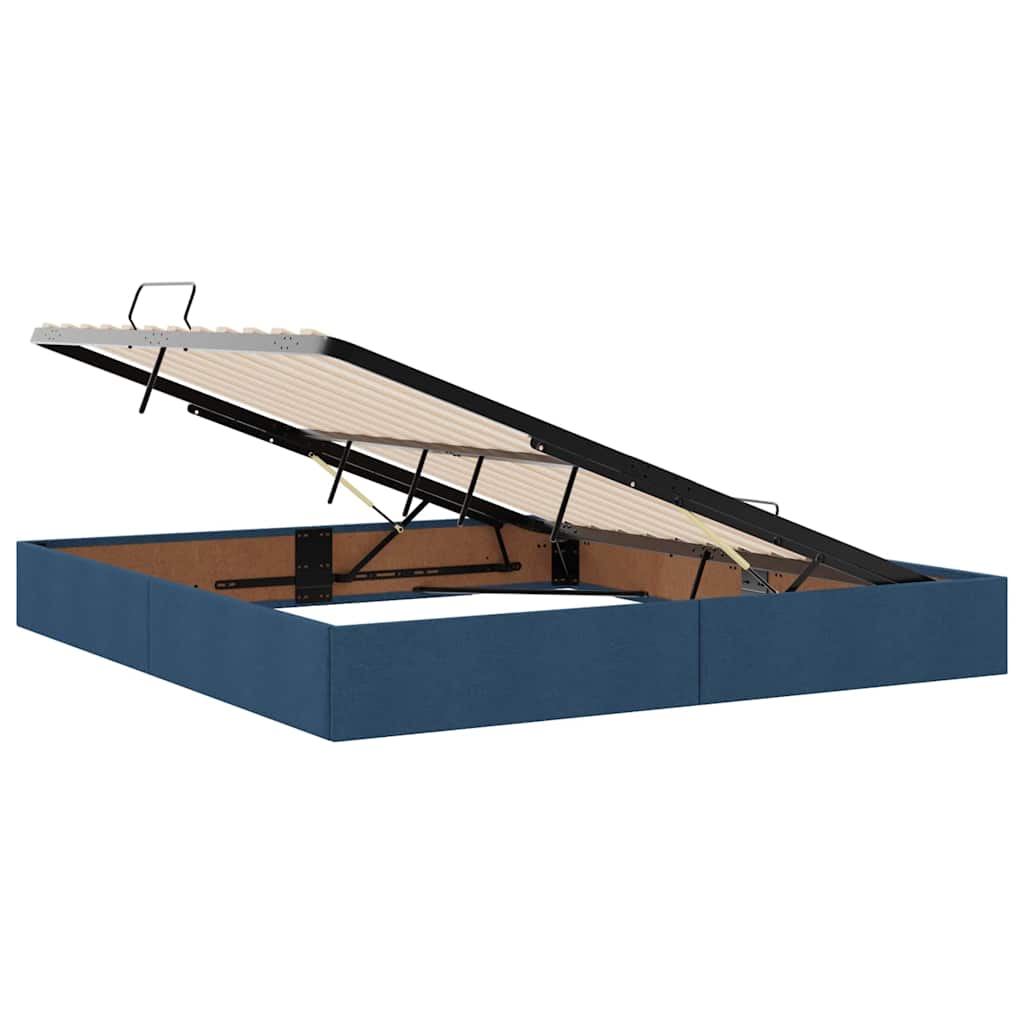 Opbergbed met matras met matras Blauw 180 x 200 cm Bewerkt hout is nu te koop bij PeponiXL, paradijselijk wonen!