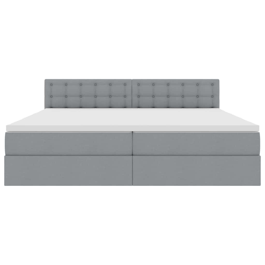 Opbergbed met matras Lichtgrijs 200 x 200 cm Bewerkt hout is nu te koop bij PeponiXL, paradijselijk wonen!