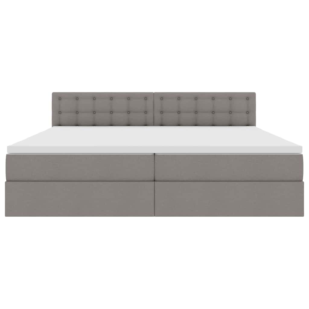 Opbergbed met matras met matras Taupe 200 x 200 cm Bewerkt hout is nu te koop bij PeponiXL, paradijselijk wonen!
